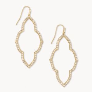 Kendra Scott Gold and White Statement Earrings